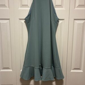 Elegant Teal Sleeveless Dress